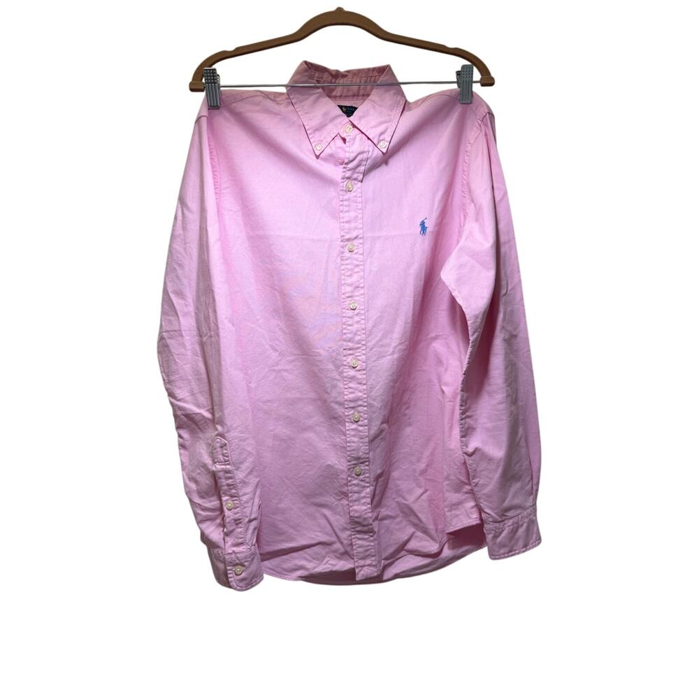 Polo Ralph Lauren Classic Fit Oxford Mens Pink Shirt | Small